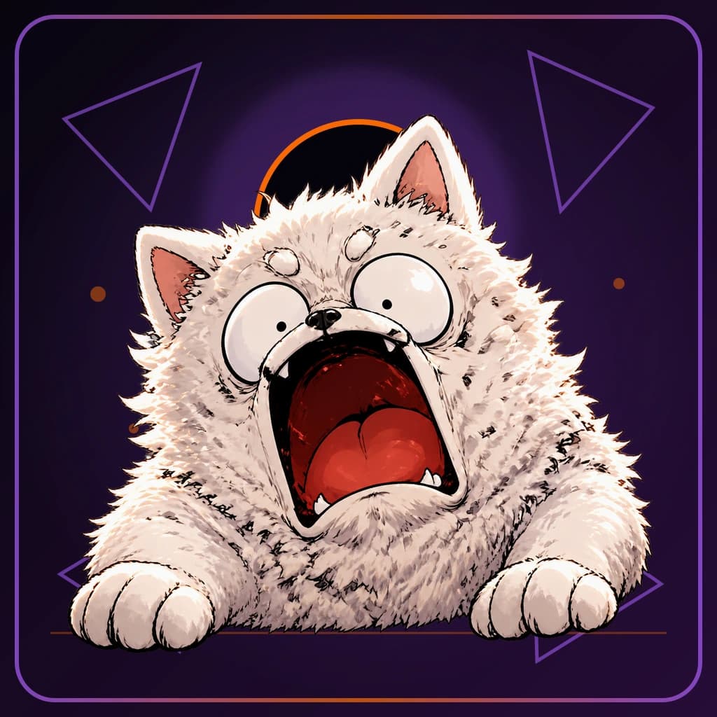 The same Panic character on a violet signal eclipse background